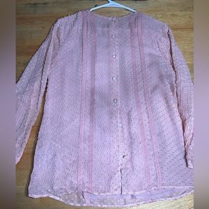 polkadot buttondown long sleeve